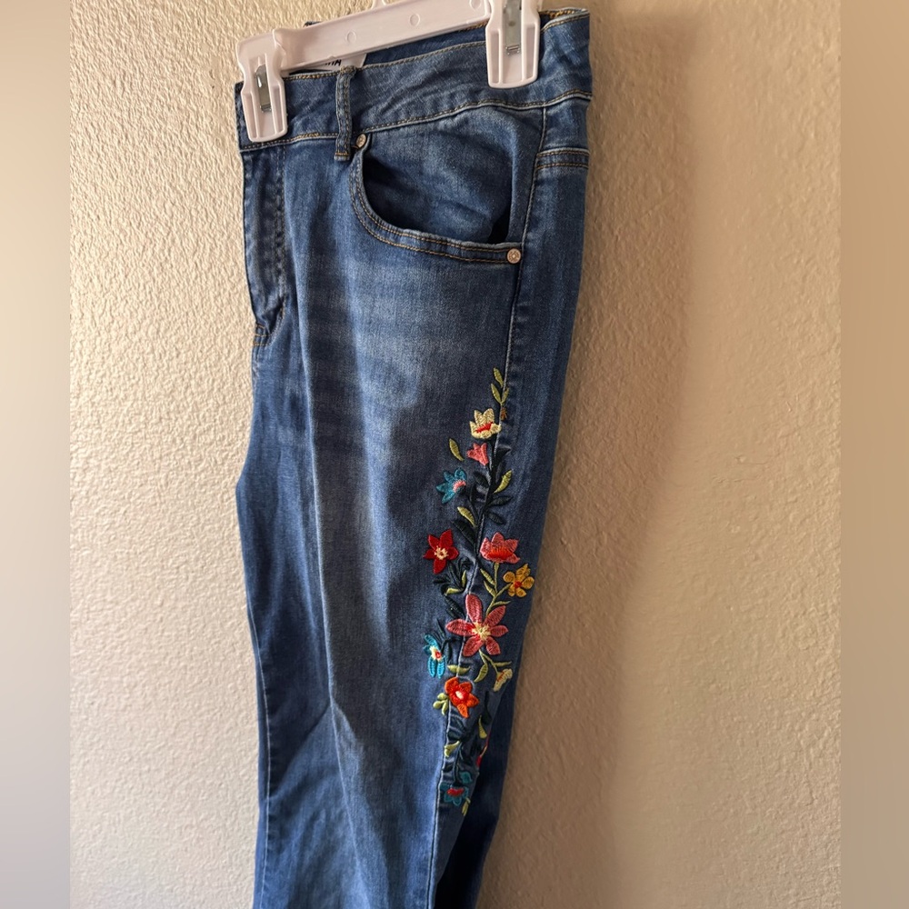 Floral Bootcut Jeans